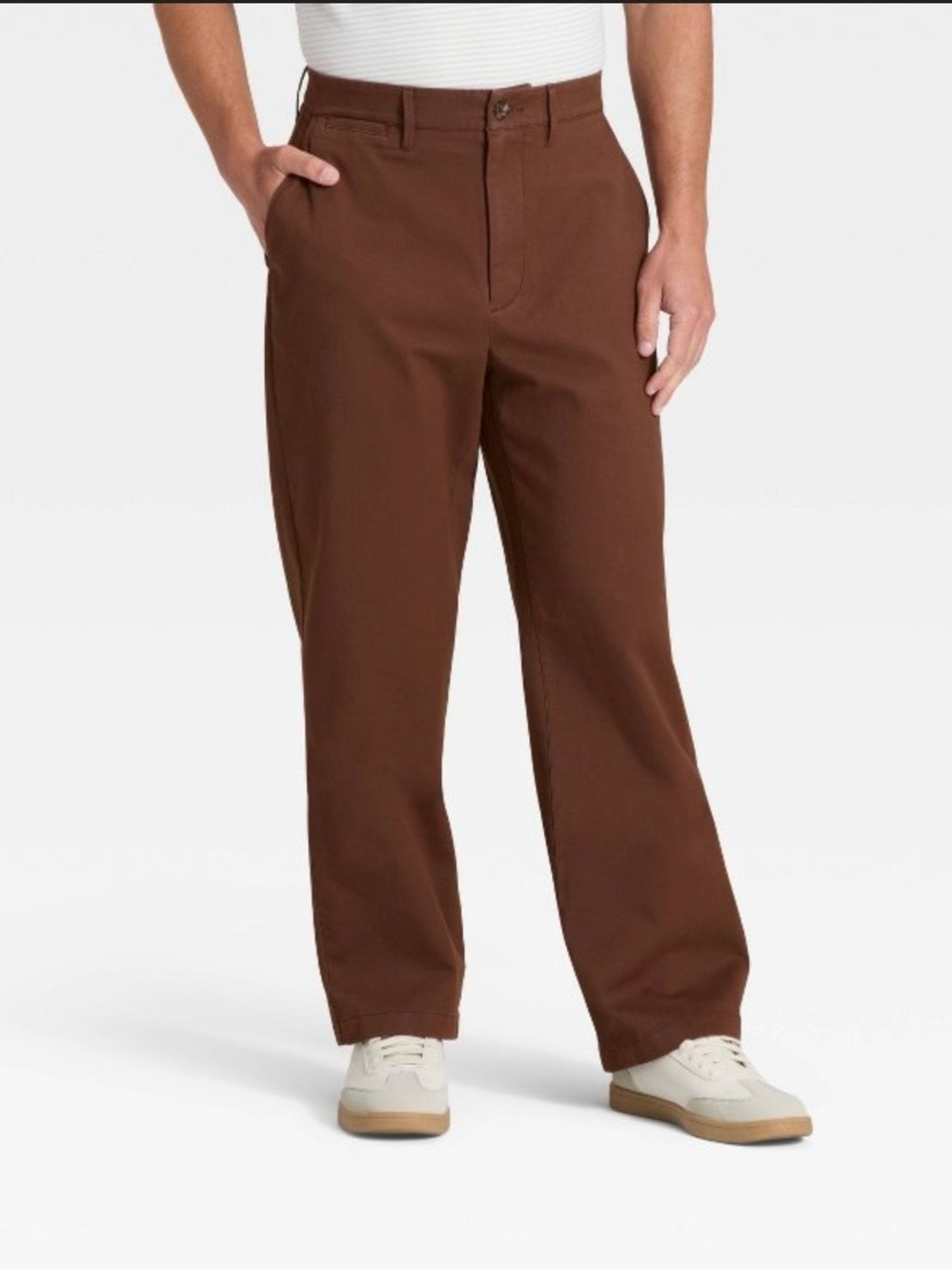 Goodfellow & Co Brown Straight-Leg Chinos Size 38X32